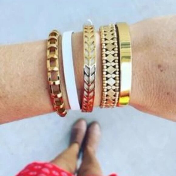 💜 Stella & Dot Cage Cuff GOLD Brand New! - Picture 2 of 6